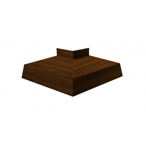 Угол отлива внешний 250 0,45 Print Elite с пленкой Choco Wood