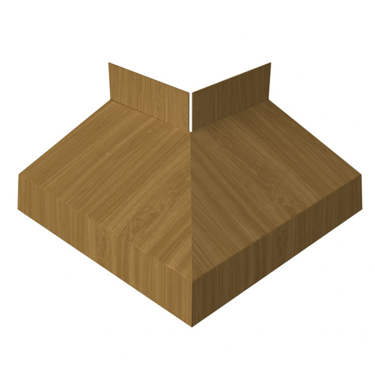 Угол отлива внешний 70 0,45 Print Elite с пленкой Honey Wood TwinColor