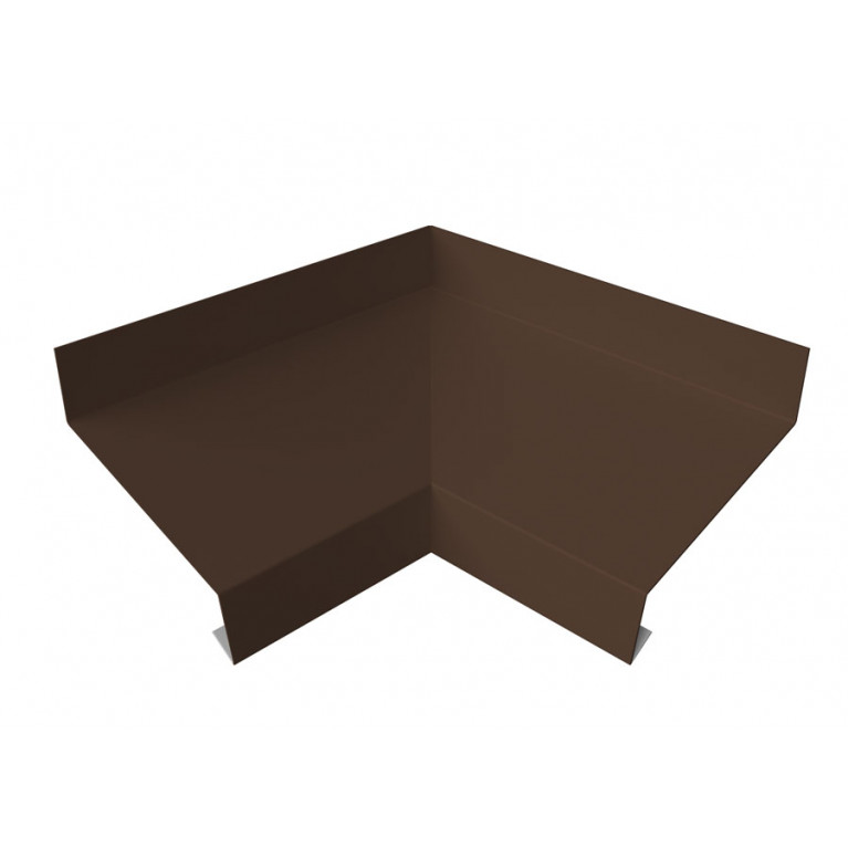 Угол отлива внутренний 70 0,5 Rooftop Бархат с пленкой RAL 8017 шоколад