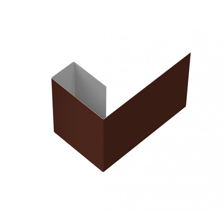 Финишный профиль фибросайдинга 0,5 Satin с пленкой RAL 8017 шоколад (2м)