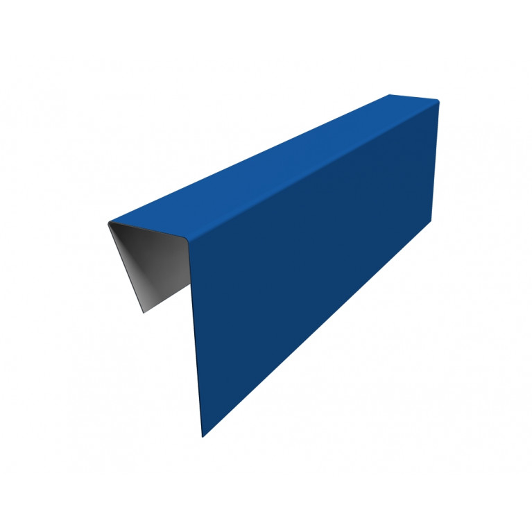Планка приемная оконная фибросайдинга 0,5 Satin с пленкой RAL 5005 сигнальный синий (2м)