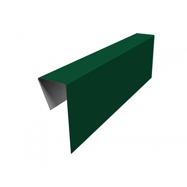 Планка приемная оконная фибросайдинга 0,5 Satin с пленкой RAL 6005 зеленый мох (2м)