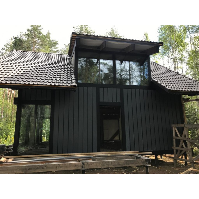 Фиброцементный сайдинг CM Bord 190х3000х8мм темно-серый
