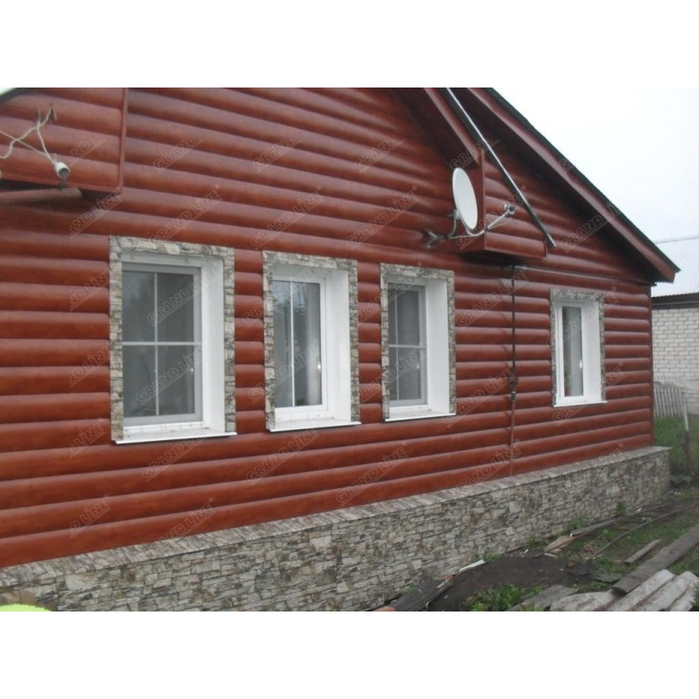 Сталь Блок-хаус 0,390 Grand Line 0,45 Print Elite Snow Wood