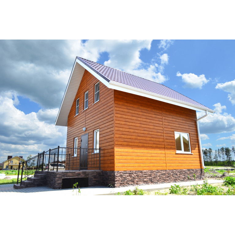 ЭкоБрус 0,345 Grand Line 0,45 Print Elite с пленкой Golden Wood