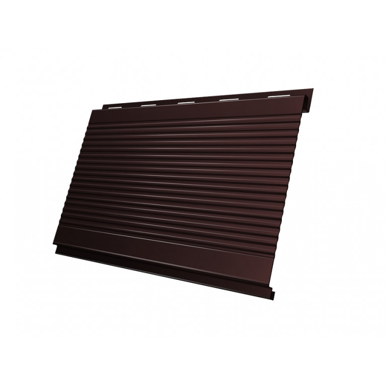 Вертикаль 0,2 gofr 0,5 Satin с пленкой RAL 8017 шоколад