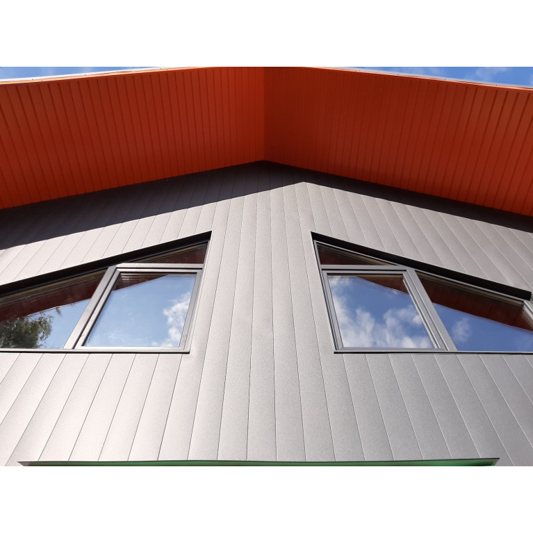 Вертикаль 0,2 Grand Line line 0,5 Rooftop Matte с пленкой RAL 7024 мокрый асфальт