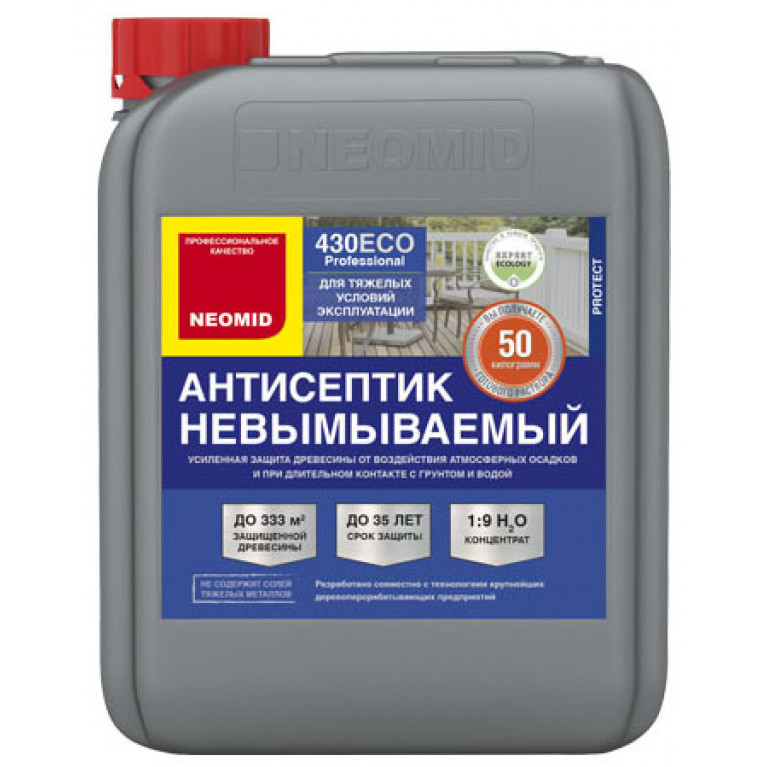 Антисептик NEOMID 430 ECO невымываемый консервант для древесины 30 кг,1:9 (канистра)