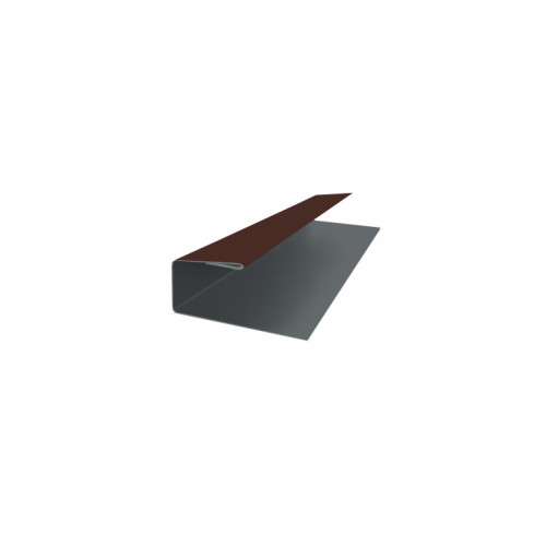 J-Профиль 12мм 0,5 GreenCoat Pural BT, matt RR 887 шоколадно-коричневый (RAL 8017 шоколад) (2,5м)