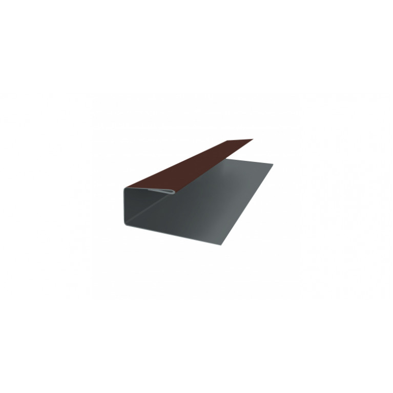 J-Профиль 12мм 0,5 Rooftop Бархат RAL 8017 шоколад (2,5м)