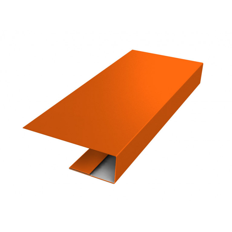 J-Профиль 18мм 0,45 PE с пленкой RAL 2004 оранжевый (2,5м)