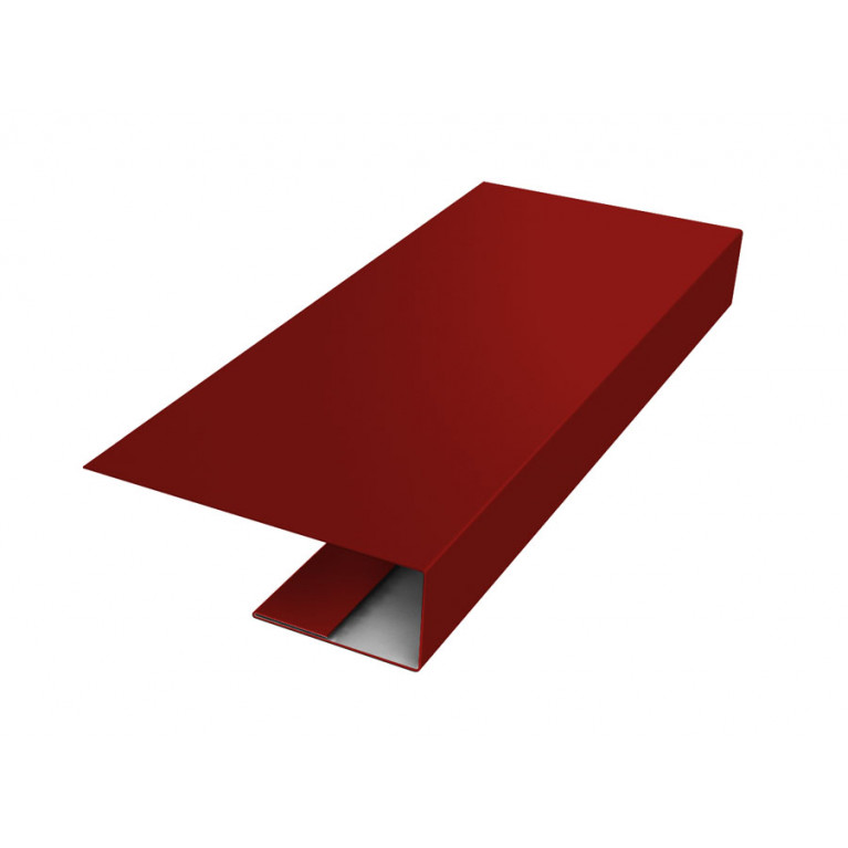 J-Профиль 18мм 0,45 PE с пленкой RAL 3011 коричнево-красный (2,5м)