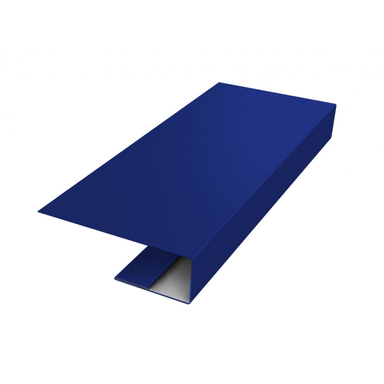 J-Профиль 18мм 0,45 PE с пленкой RAL 5002 ультрамариново-синий (2,5м)