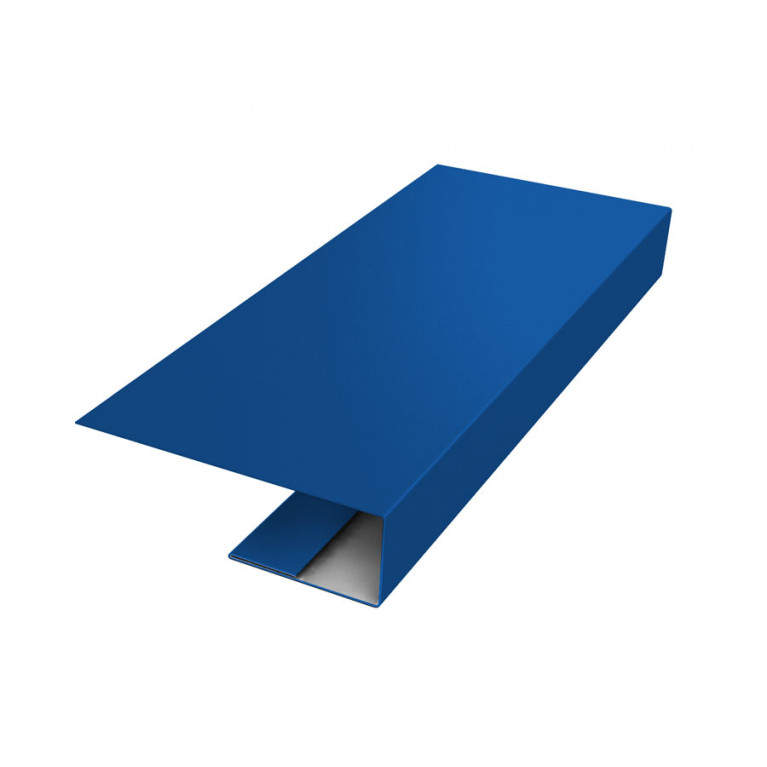 J-Профиль 18мм 0,5 Satin с пленкой RAL 5005 сигнальный синий (2,5м)