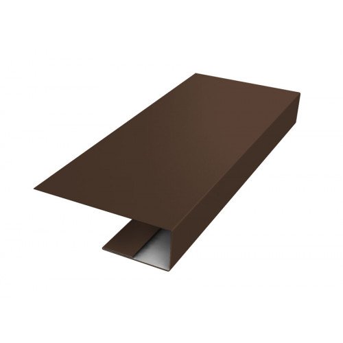 J-Профиль 18мм 0,5 GreenCoat Pural BT, matt RR 887 шоколадно-коричневый (RAL 8017 шоколад) (2,5м)
