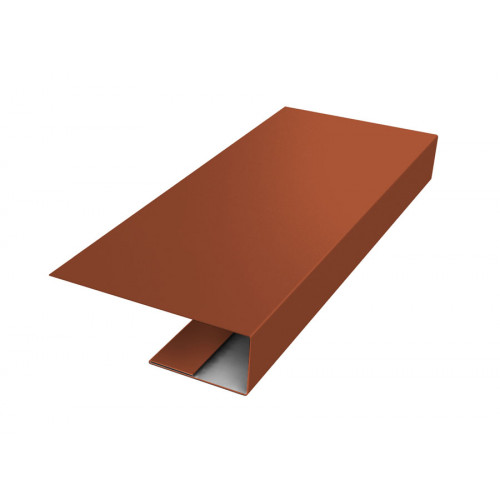 J-Профиль 18мм 0,5 Satin с пленкой RAL 8004 терракота (2м)