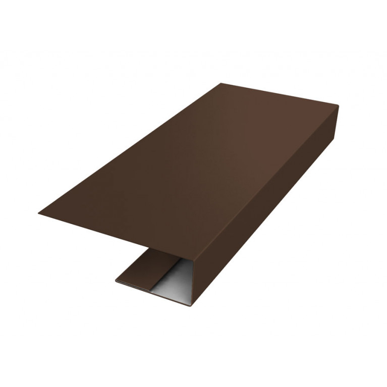 J-Профиль 18мм 0,5 GreenCoat Pural BT, matt RR 887 шоколадно-коричневый (RAL 8017 шоколад) (3м)