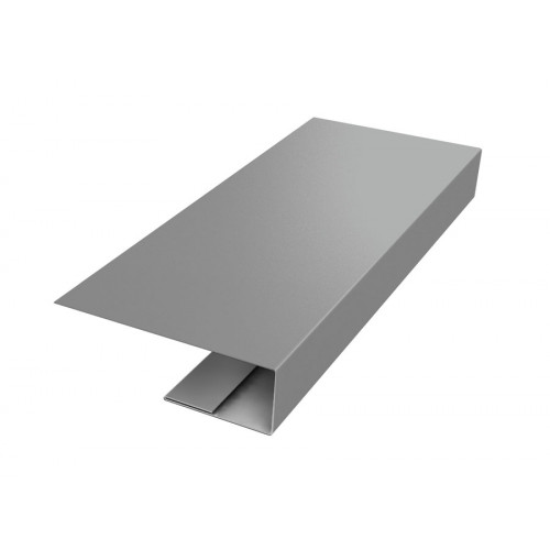 J-Профиль 18мм 0,5 Satin с пленкой RAL 9006бело-алюминиевый (3м)