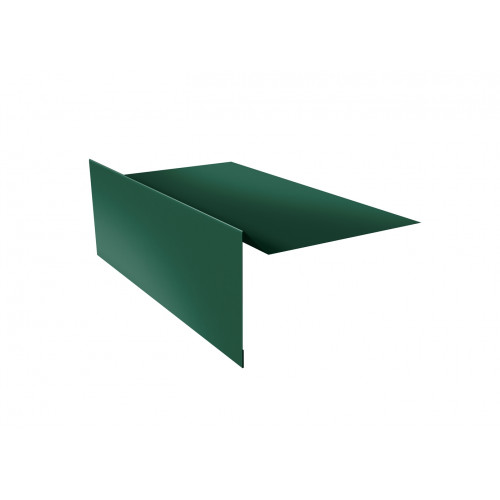 Планка ветровая для мягкой кровли простая 100х20х100 0,5 Satin с пленкой RAL 6005 зеленый мох (2м)