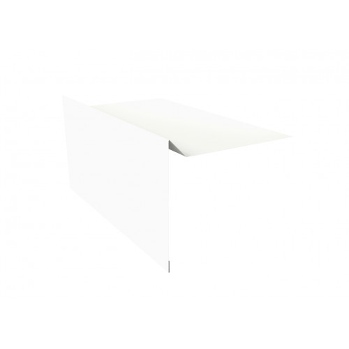 Планка ветровая для мягкой кровли 100х20х70 0,5 Satin с пленкой RAL 9003 сигнальный белый (2м)