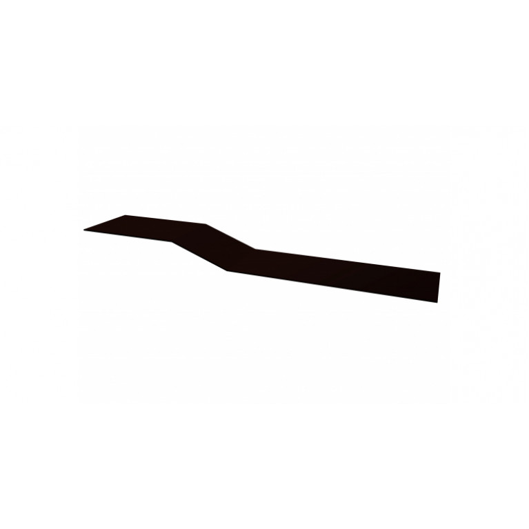 Планка крепежная фальц 0,45 PE с пленкой RR 32 темно-коричневый (2,5м)