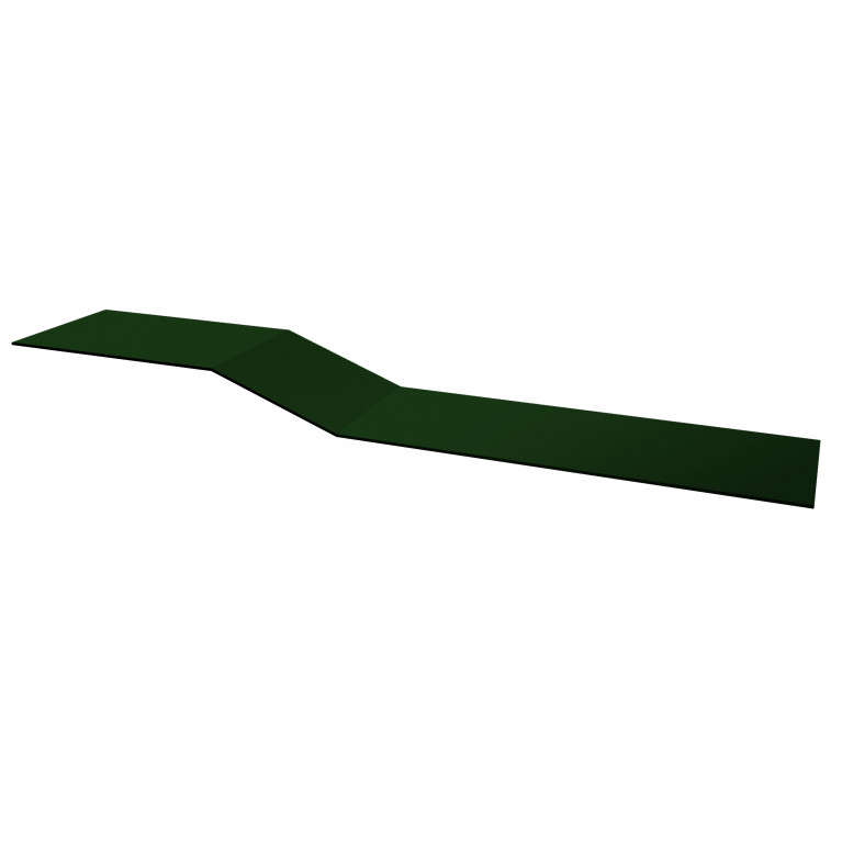 Планка крепежная фальц 0,45 PE с пленкой RAL 6002 лиственно-зеленый (2,5м)