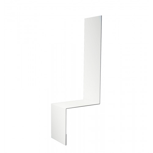 Планка примыкание боковое фальц 0,5 Satin с пленкой RAL 9003 сигнальный белый (2м)