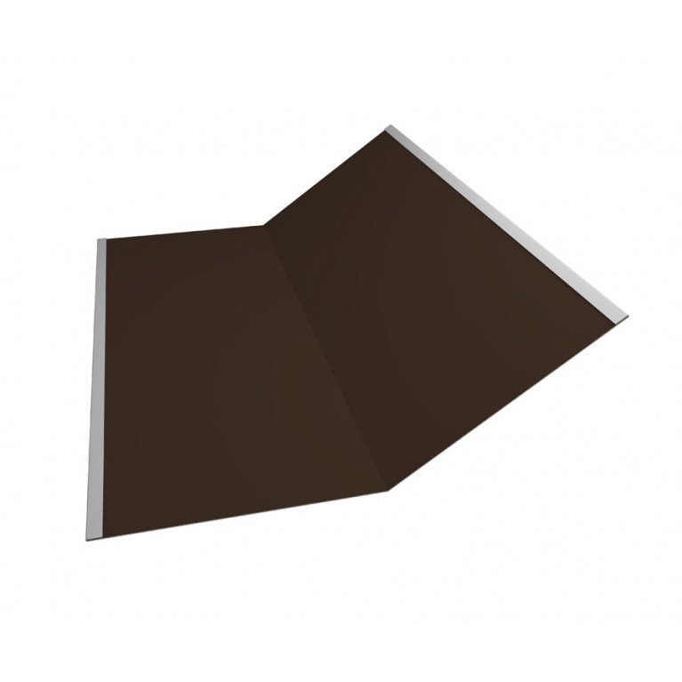 Планка ендовы нижней 300х300 0,4 PE с пленкой RAL 8017 шоколад (3м)