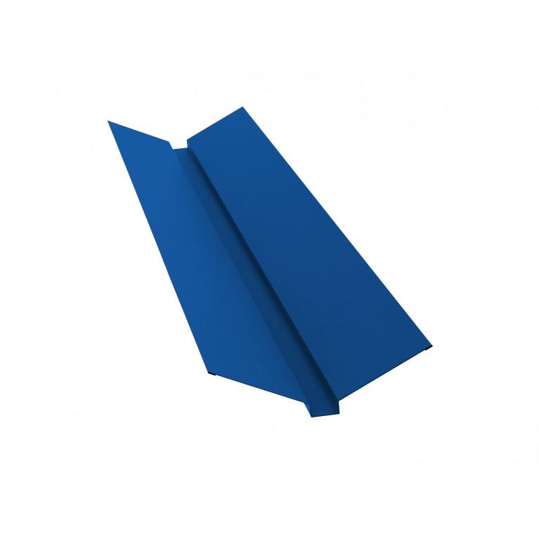 Планка ендовы верхней 115х30х115 0,5 Satin с пленкой RAL 5005 сигнальный синий