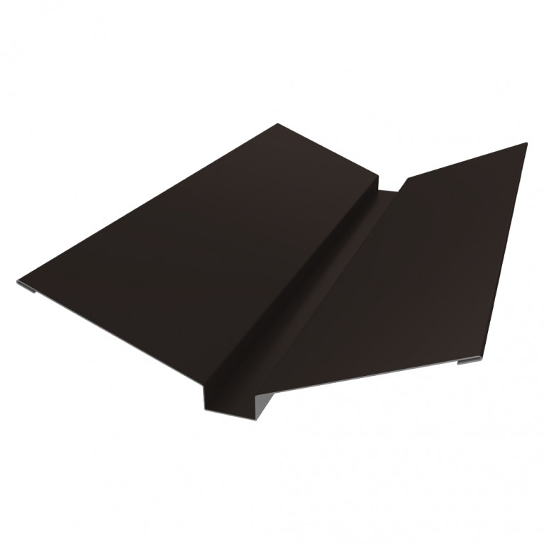 Планка ендовы верхней 115х30х115 0,5 Rooftop Бархат RR 32 темно-коричневый (2,5м)