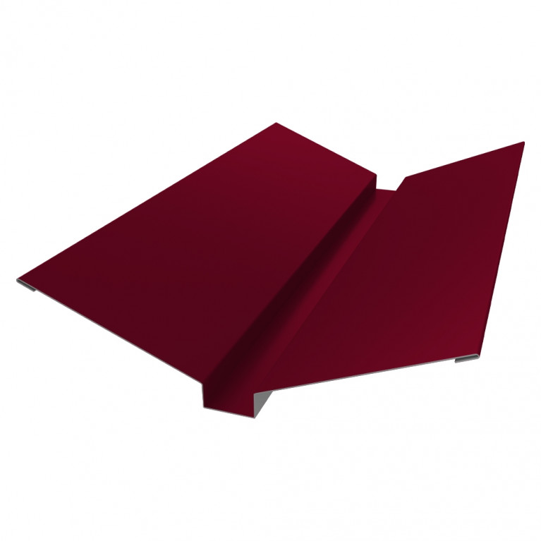Планка ендовы верхней 115х30х115 0,45 PE с пленкой RAL 3003 рубиново-красный (2,5м)