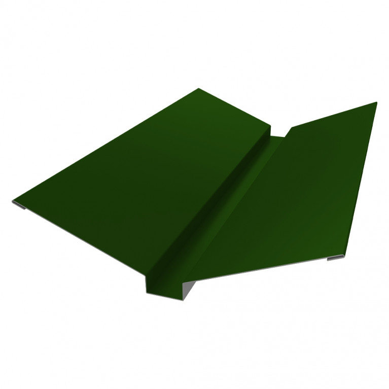 Планка ендовы верхней 115х30х115 0,45 PE с пленкой RAL 6002 лиственно-зеленый (2,5м)