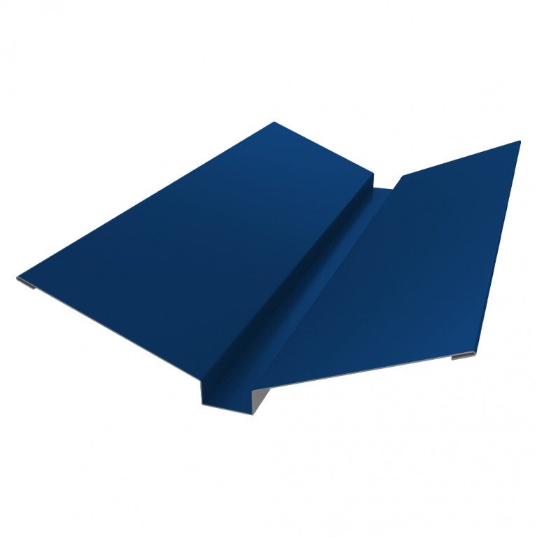 Планка ендовы верхней 115х30х115 0,5 Satin с пленкой RAL 5005 сигнальный синий (2,5м)