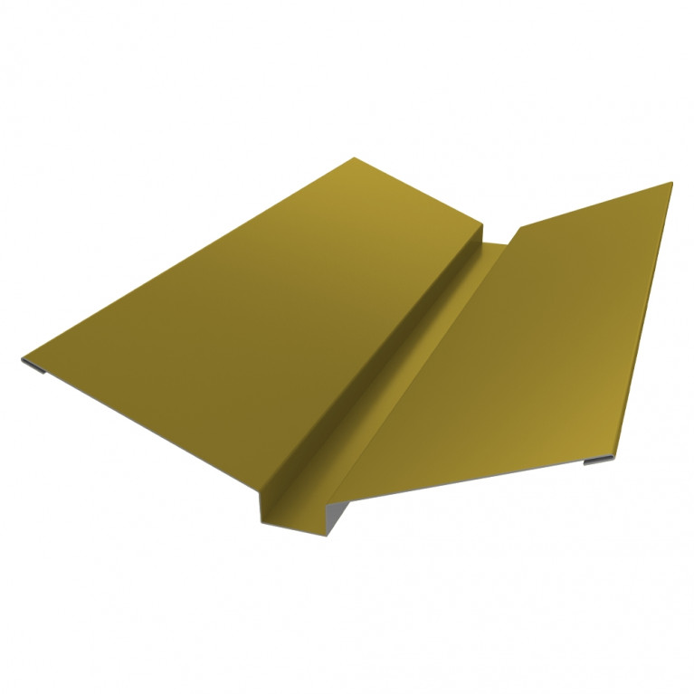 Планка ендовы верхней 115х30х115 0,45 PE с пленкой RAL 1018 цинково-желтый (2,5м)