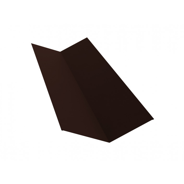 Планка ендовы верхней 145х145 0,45 Drap RAL 8017 шоколад (2,5м)