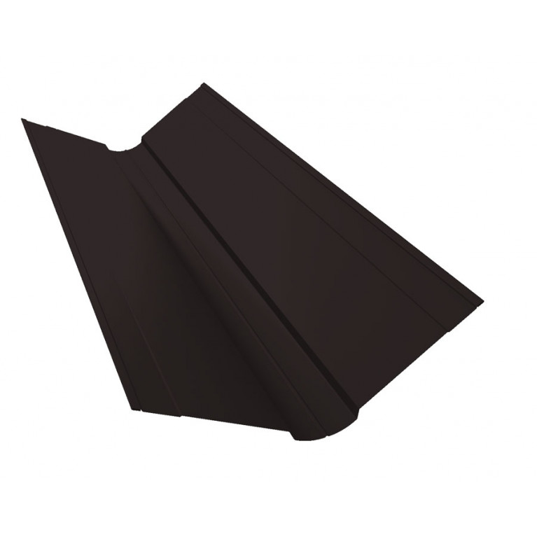 Планка ендовы верхней фигурной 150x150 0,45 Drap TX RAL 9005 черный (2,5м)