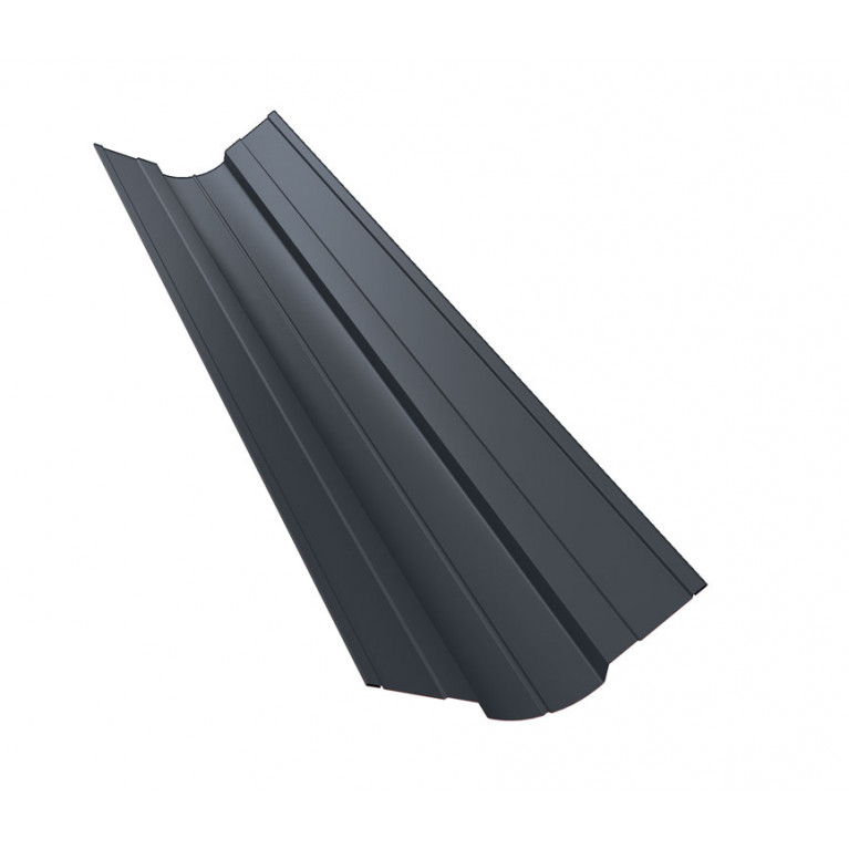 Планка ендовы верхней фигурной 70x70 0,45 Drap RAL 7024 мокрый асфальт (3м)