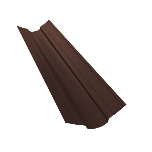 Планка ендовы верхней фигурной 70x70 0,45 Drap RAL 8017 шоколад (2,5м)