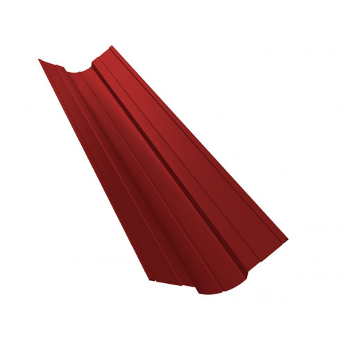 Планка ендовы верхней фигурной 70x70 0,5 Satin с пленкой RAL 3011 коричнево-красный (2м)
