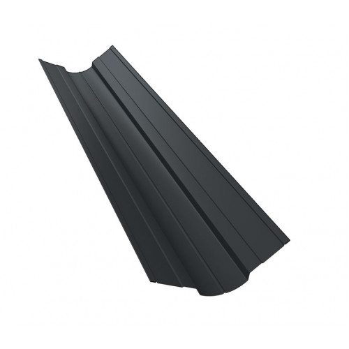 Планка ендовы верхней фигурной 70x70 0,5 Satin с пленкой RAL 7016 антрацитово-серый (2м)