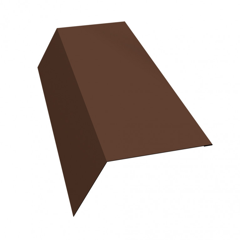 Планка карнизная 120х80 0,5 GreenCoat Pural BT, matt RR 887 шоколадно-коричневый (RAL 8017 шоколад) (2,5м)