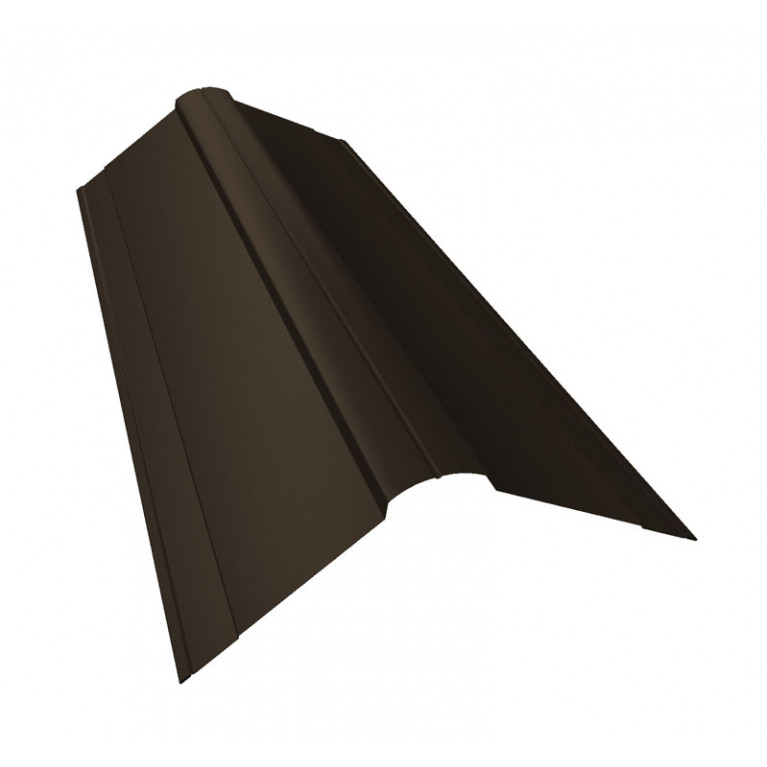 Планка конька фигурного 150x150 0,45 Drap RR 32 темно-коричневый (2м)