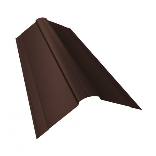 Планка конька фигурного 150x150 0,4 PE с пленкой RAL 8017 шоколад (2м)