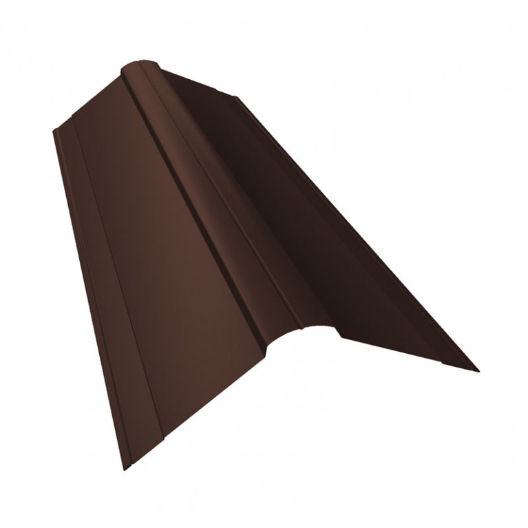 Планка конька фигурного 150x150 0,4 PE с пленкой RAL 8017 шоколад (2м)