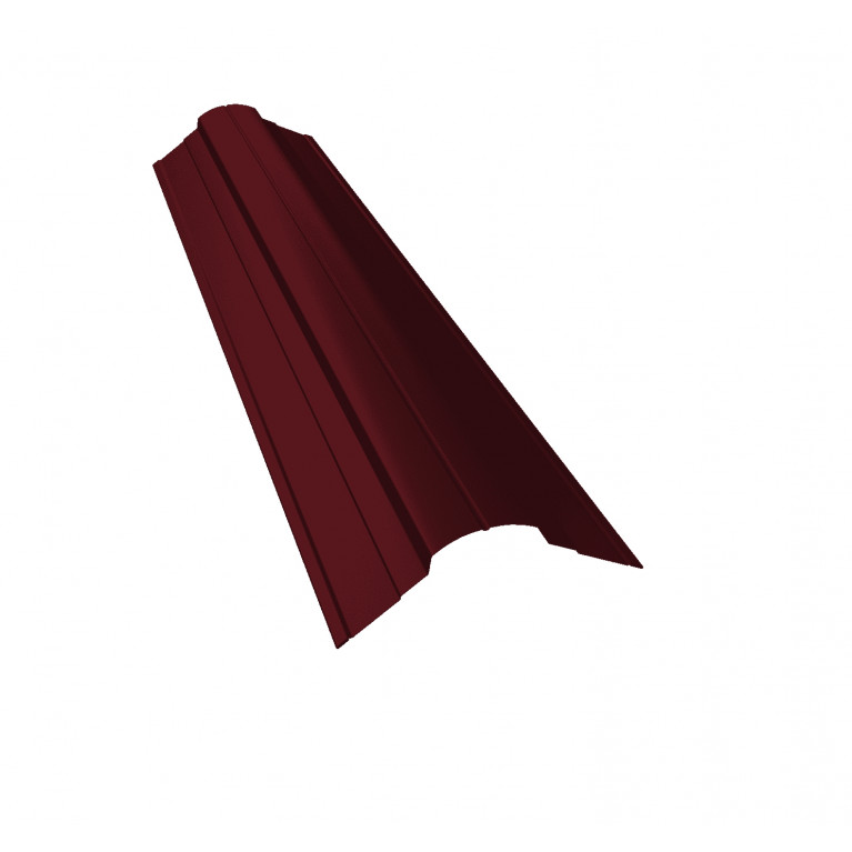 Планка конька фигурного 70x70 0,45 Drap RAL 3005 красное вино (3м)