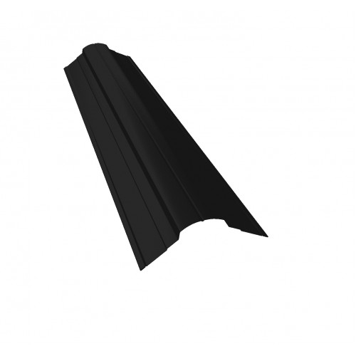 Планка конька фигурного 70x70 0,45 Drap RAL 9005 черный (2,5м)