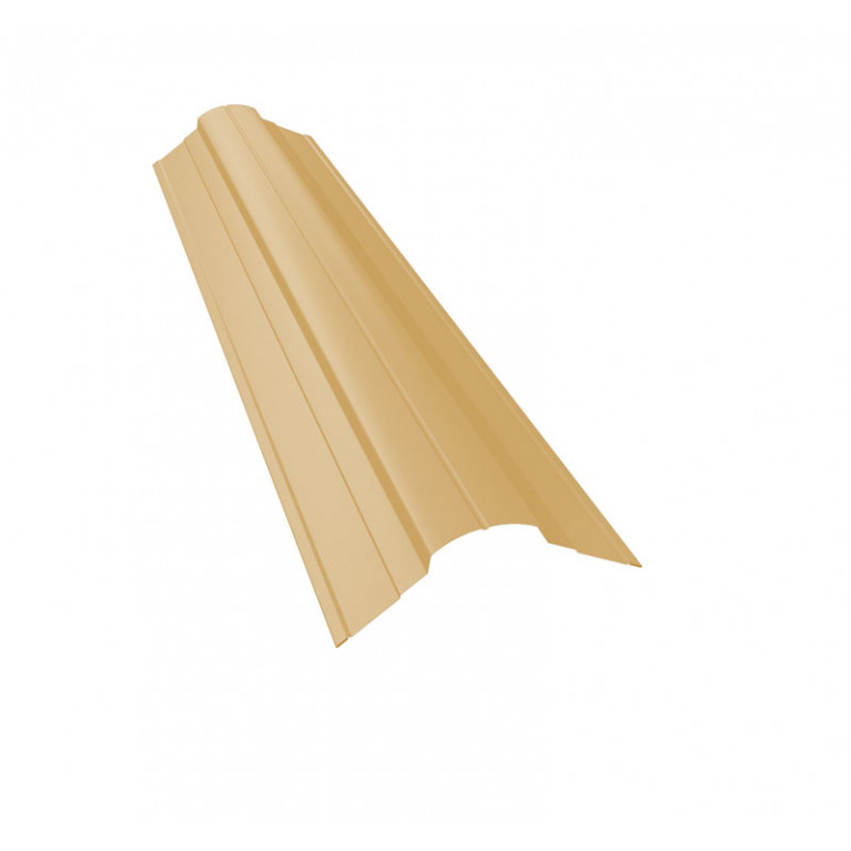 Планка конька фигурного 70x70 0,45 PE с пленкой RAL 1014 слоновая кость (2м)