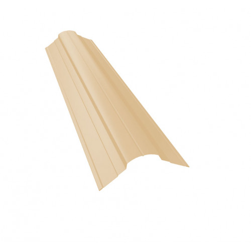 Планка конька фигурного 70x70 0,5 Satin с пленкой RAL 1015 светлая слоновая кость (2,5м)