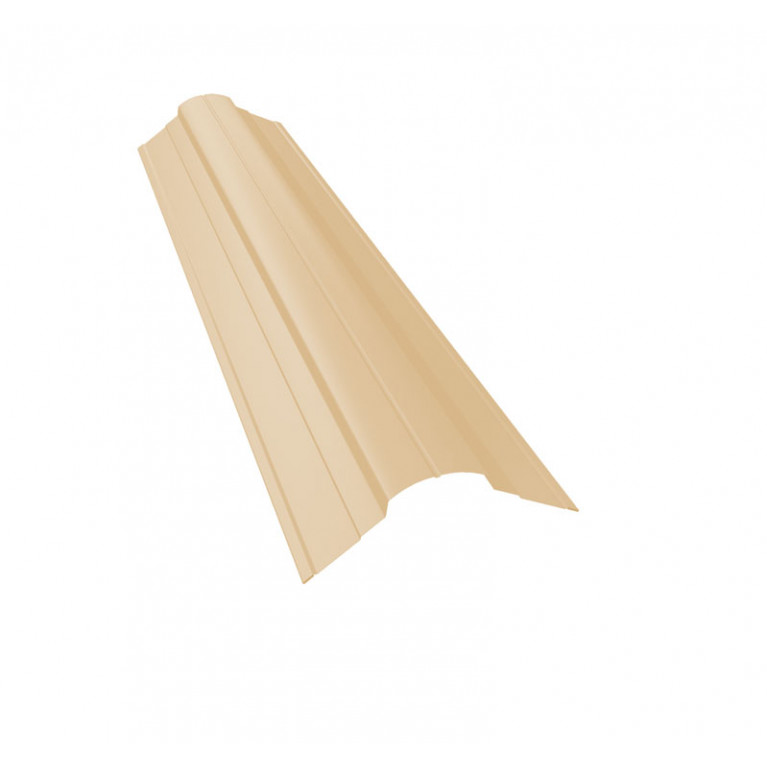 Планка конька фигурного 70x70 0,5 Satin с пленкой RAL 1015 светлая слоновая кость (2,5м)
