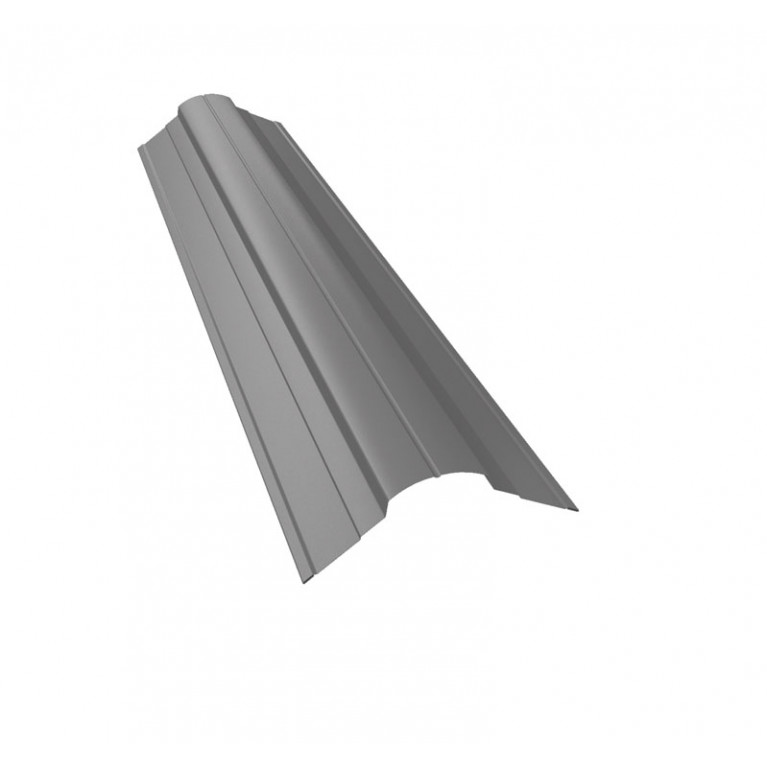 Планка конька фигурного 70x70 0,5 Satin с пленкой RAL 7004 сигнальный серый (2,5м)